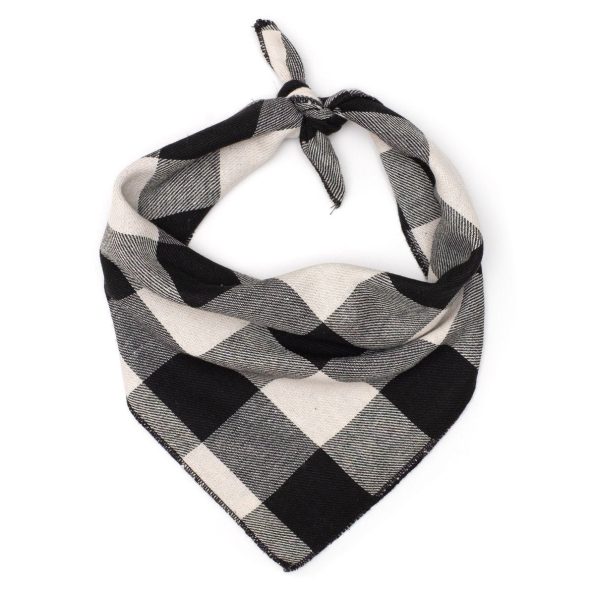 Buffalo-Check-Dog-Bandana-BlackOff-White