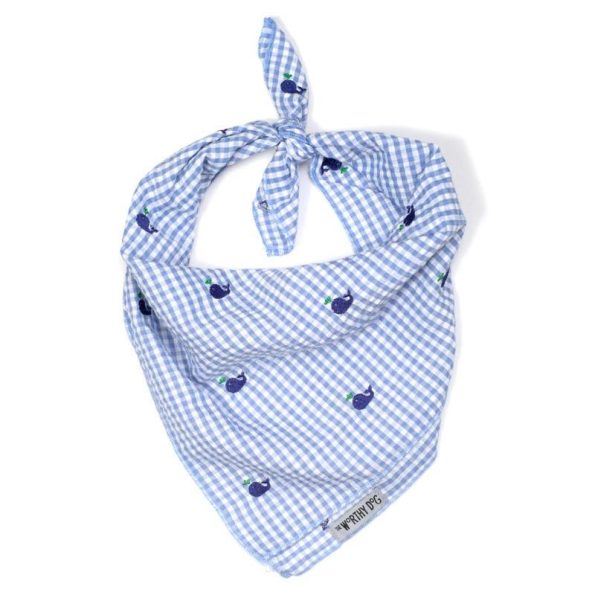 Gingham-Whales-Dog-Bandana