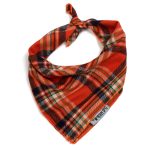 Orange Plaid Dog Bandana