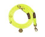neon-yellow-rope-dog-leash-italian-solid-bronze-bolt-snaps-adjustableshop-leashesfound-my-animals-971552